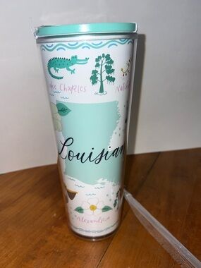 Mary Square Happy Tines Louisiana Mint Green Travel Tumbler